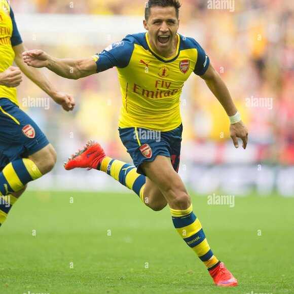Alexis Sanchez #17 Arsenal 2014/2015 Away ORIGINAL Nike Soccer Jersey (L) - Picture 9 of 9
